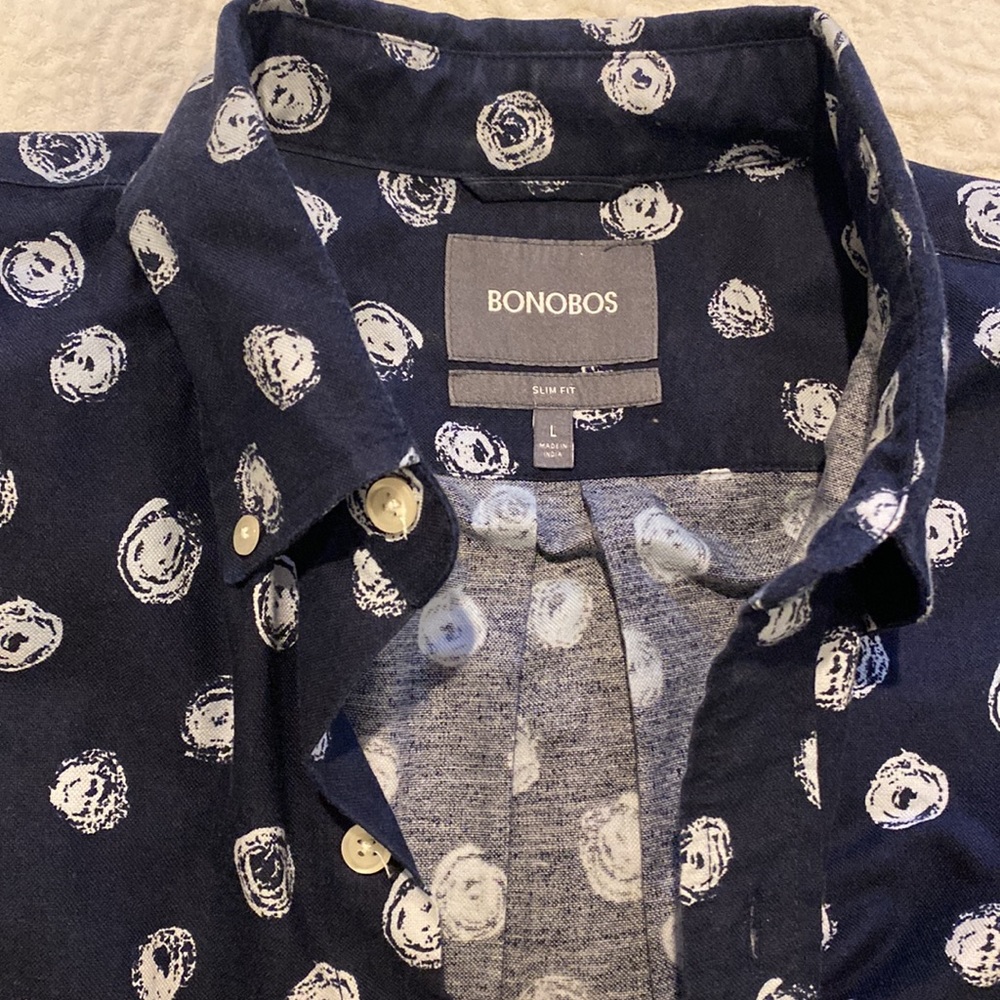 Navy Button Down - image 3